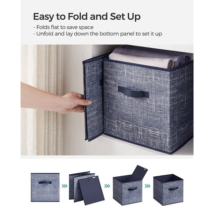 Non-Woven Fabric Storage Cubes with Double Handles - HWLEXTRA 