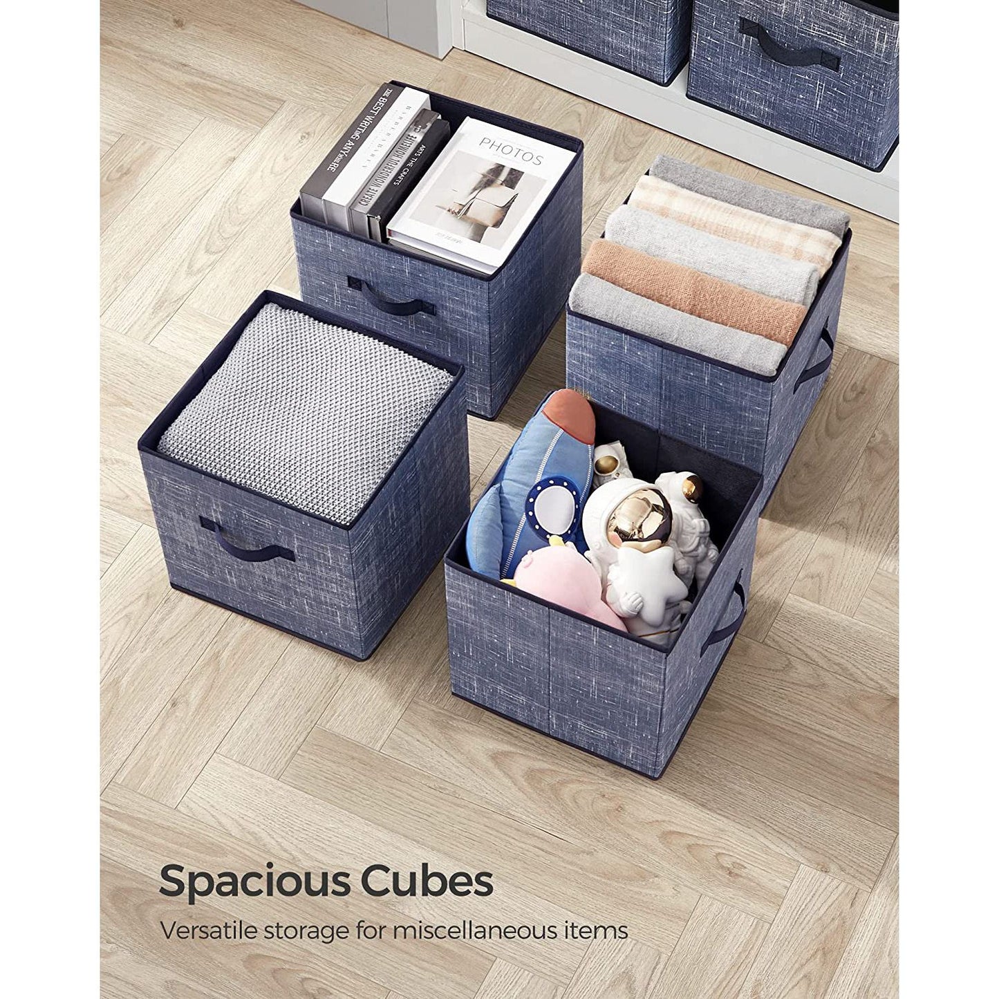 Non-Woven Fabric Storage Cubes with Double Handles - HWLEXTRA 