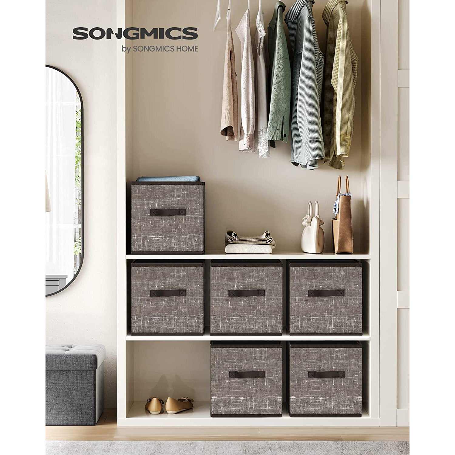 Non-Woven Fabric Storage Cubes with Double Handles - HWLEXTRA 