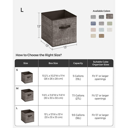 Non-Woven Fabric Storage Cubes with Double Handles - HWLEXTRA 