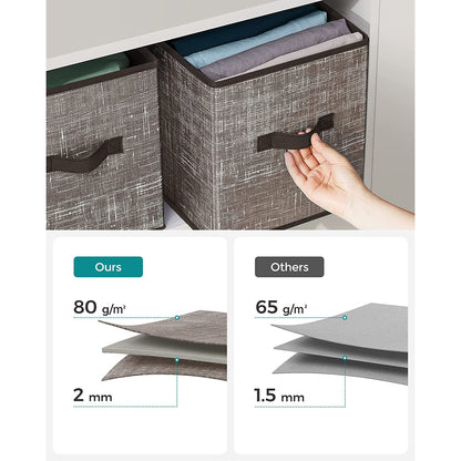 Non-Woven Fabric Storage Cubes with Double Handles - HWLEXTRA 