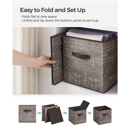 Non-Woven Fabric Storage Cubes with Double Handles - HWLEXTRA 