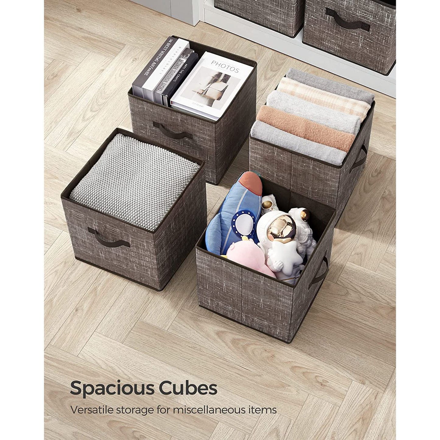 Non-Woven Fabric Storage Cubes with Double Handles - HWLEXTRA 