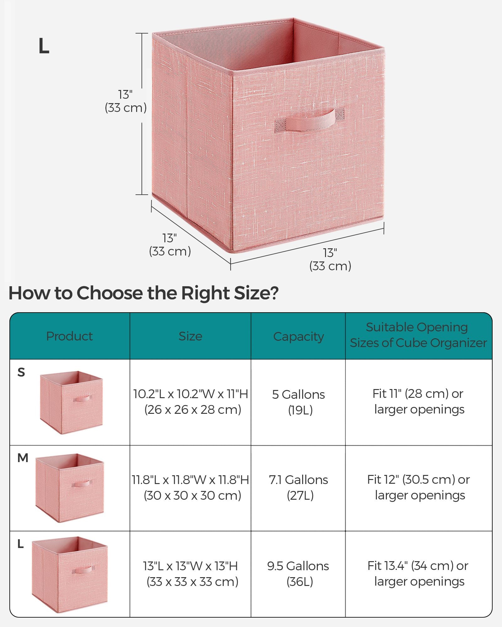 Non-Woven Fabric Storage Cubes with Double Handles - HWLEXTRA 