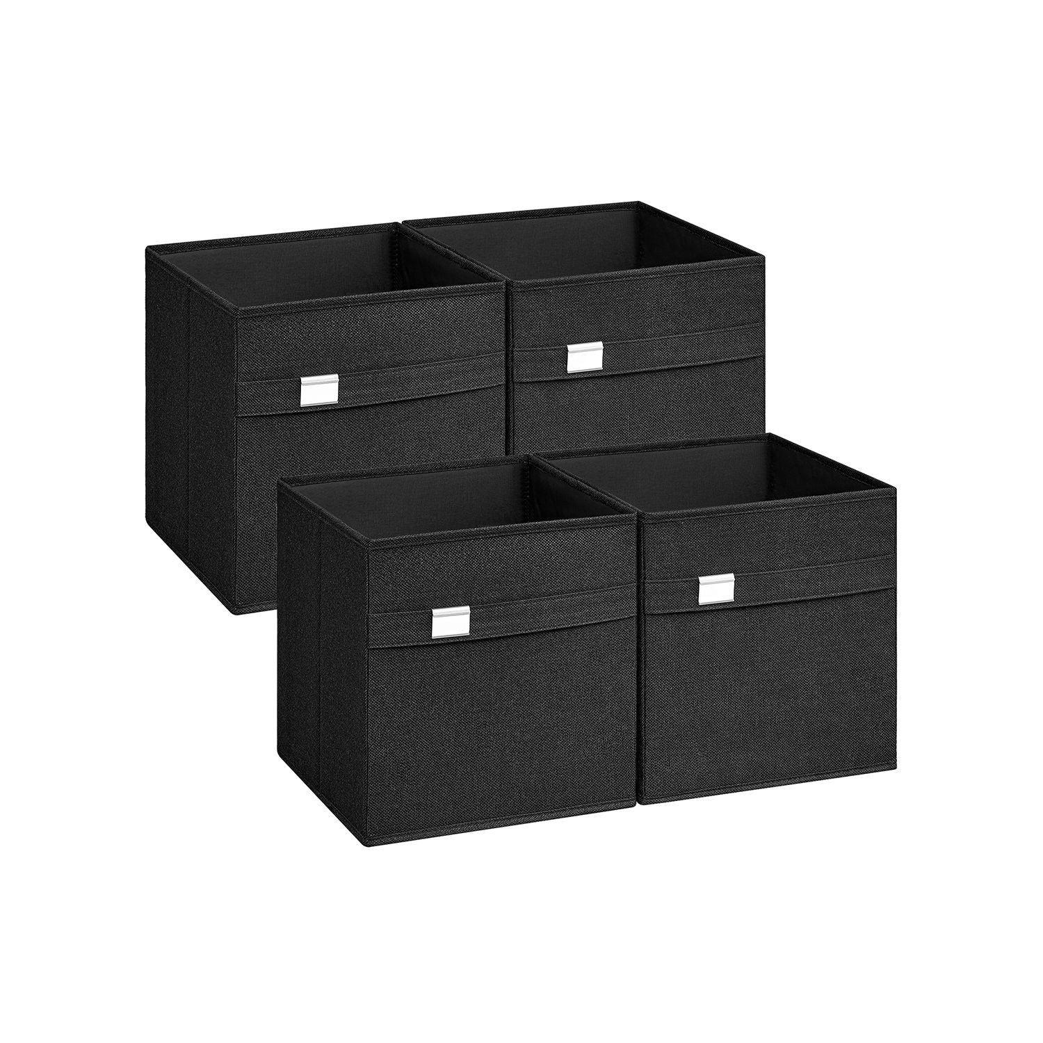 Set of 4 Storage Cubes with Double Handles
