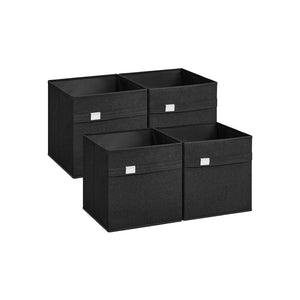 Set of 4 Storage Cubes with Double Handles
