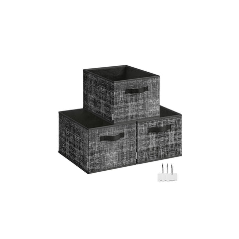 Set of 3 Fabric Storage Bins