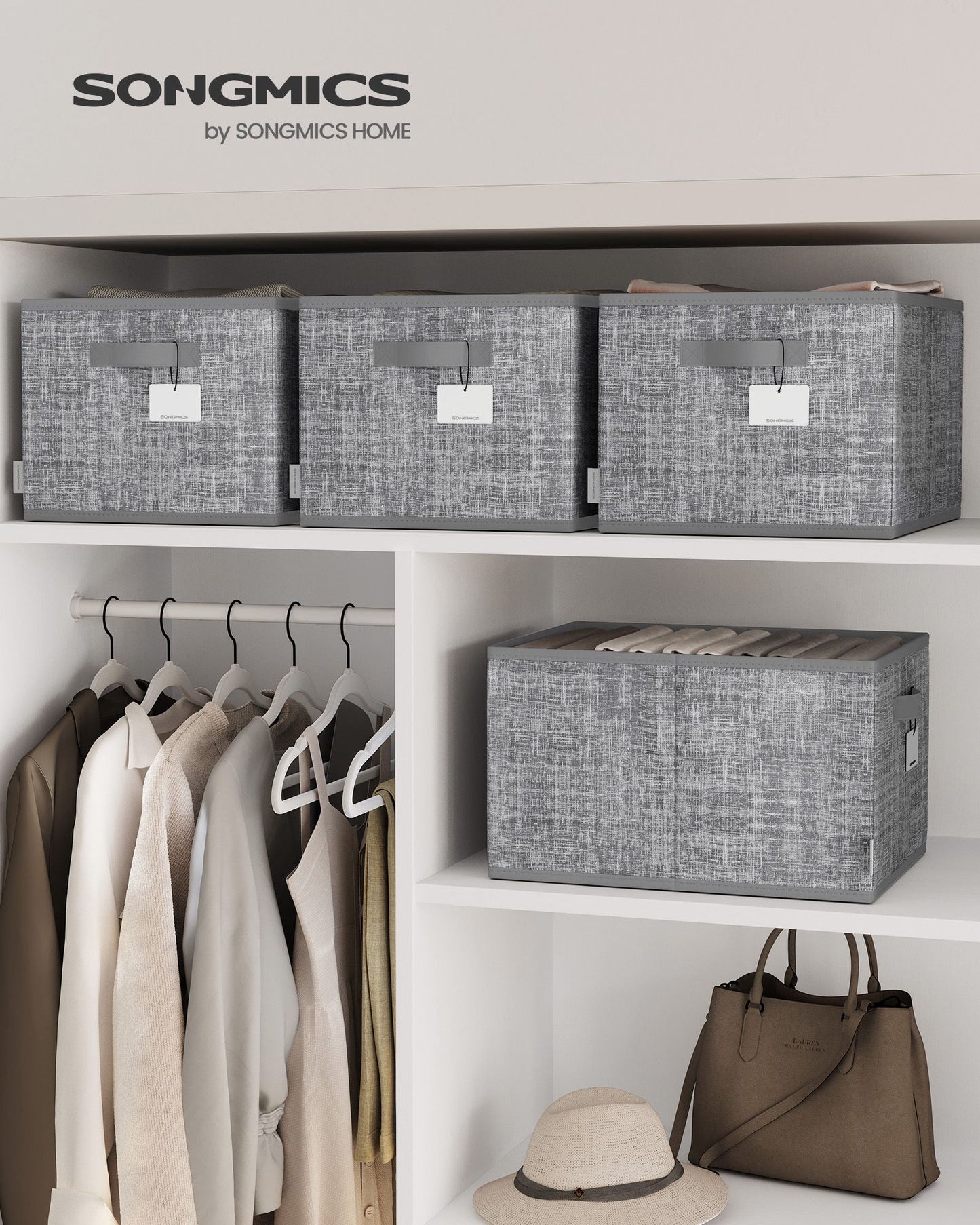 Set of 3 Fabric Storage Bin