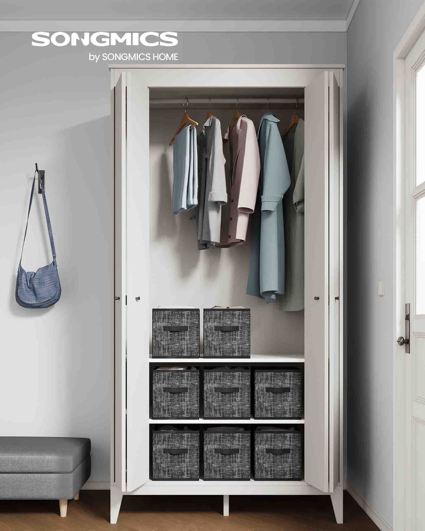 Set of 8 Foldable Storage Cubes - HWLEXTRA 