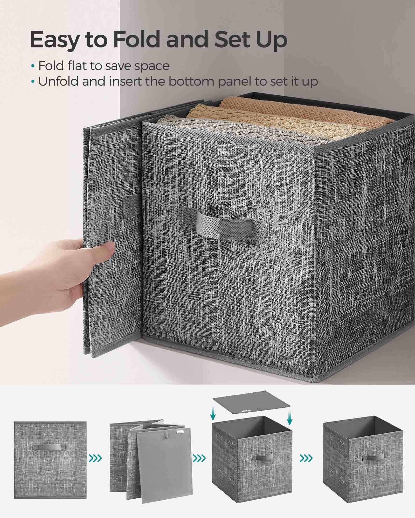 Set of 8 Foldable Storage Cubes - HWLEXTRA 