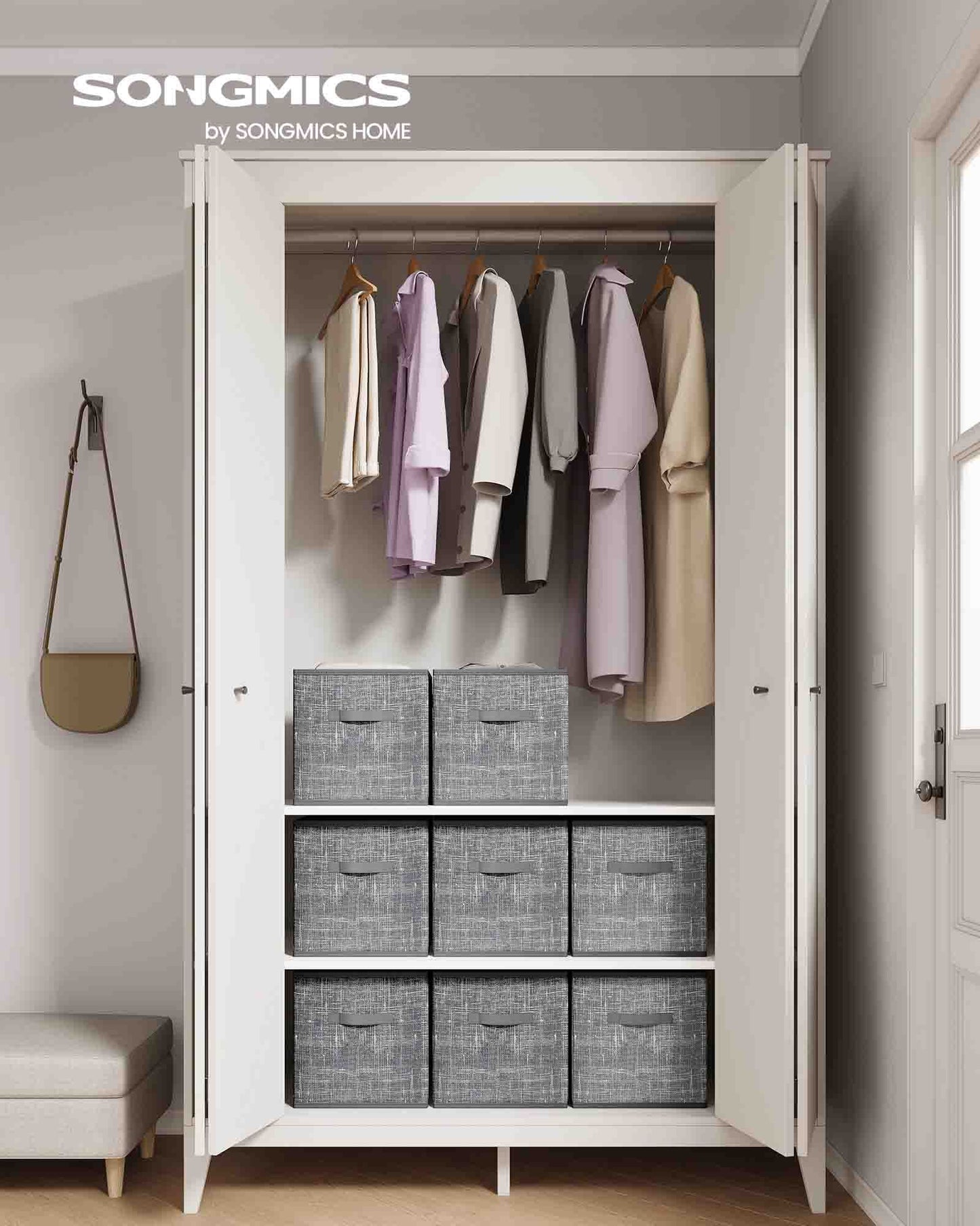 Set of 8 Foldable Storage Cubes - HWLEXTRA 