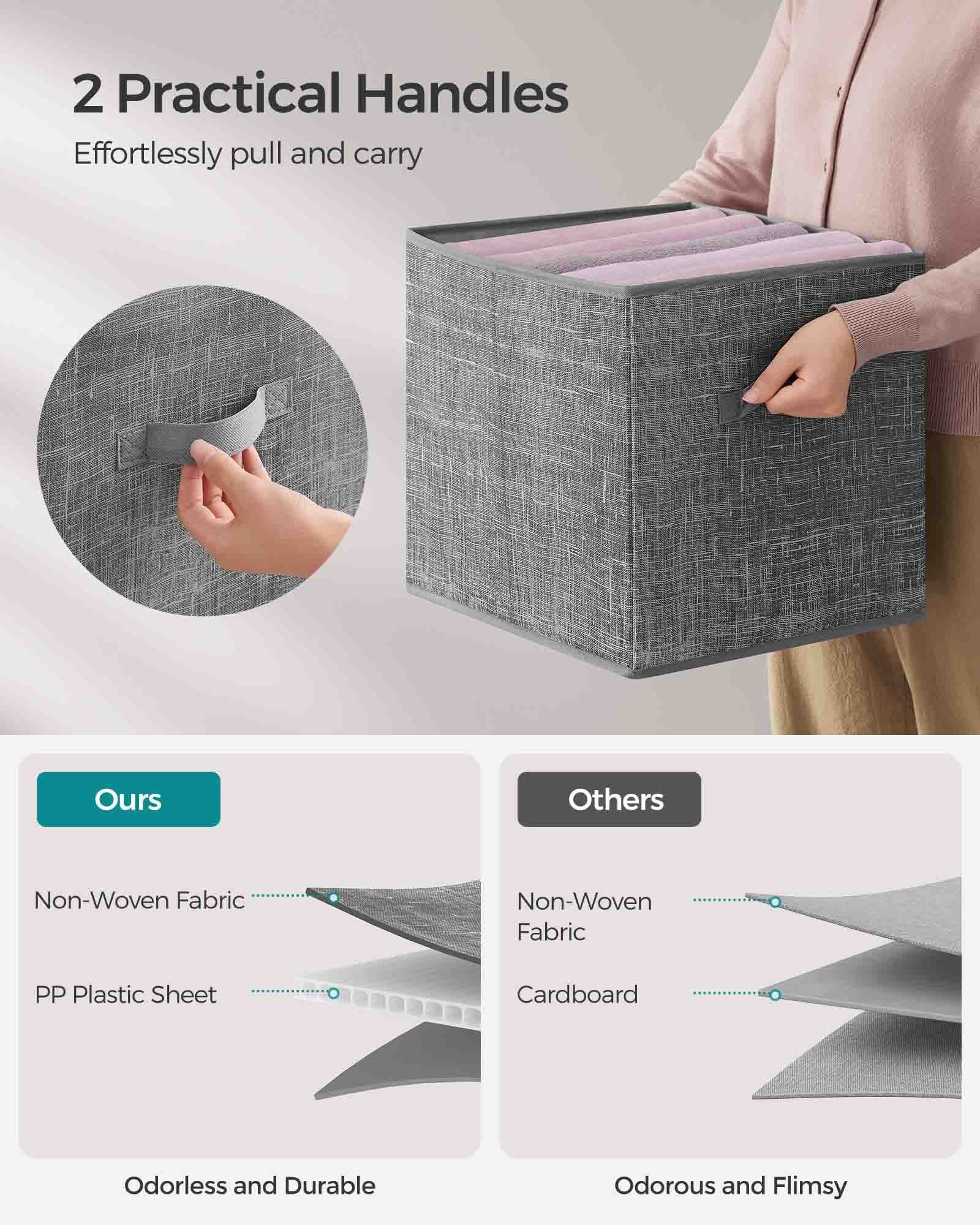 Set of 8 Foldable Storage Cubes - HWLEXTRA 
