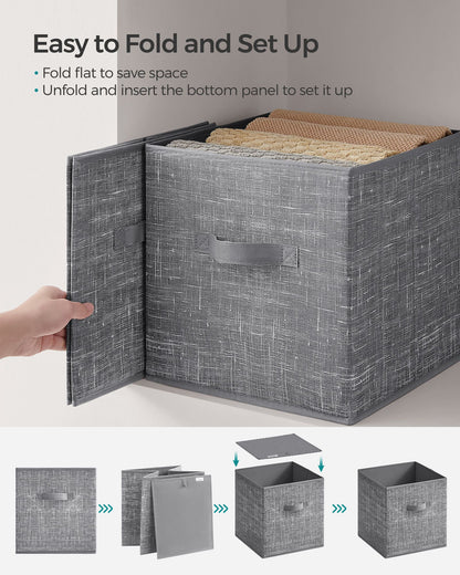 Set of 8 Foldable Storage Cubes - HWLEXTRA 