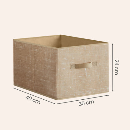 Set of 3 Fabric Storage Bins, Foldable Closet Organizer with 2 Handles, Label Holders