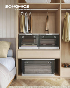 Pack of 1 Storage Bins 68L White and Gray