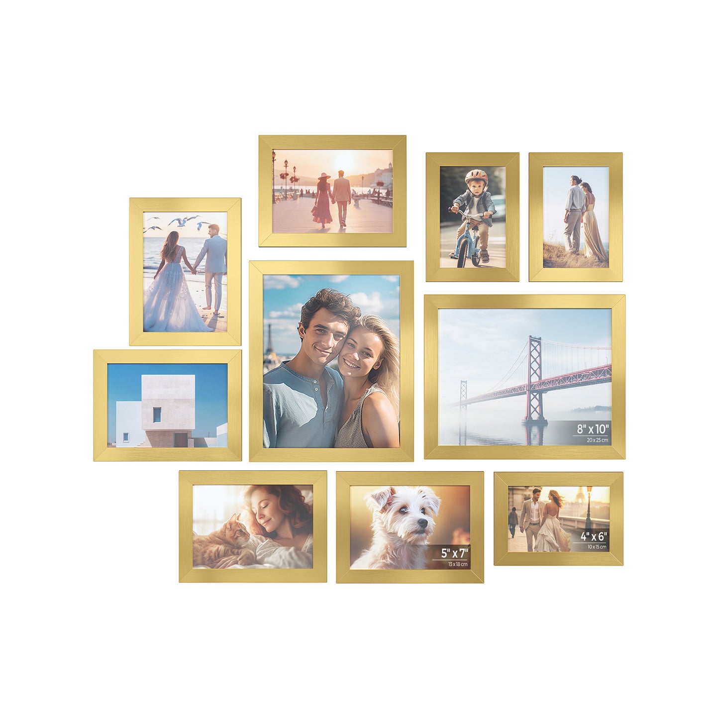 Collage Picture Frames, Set of 10