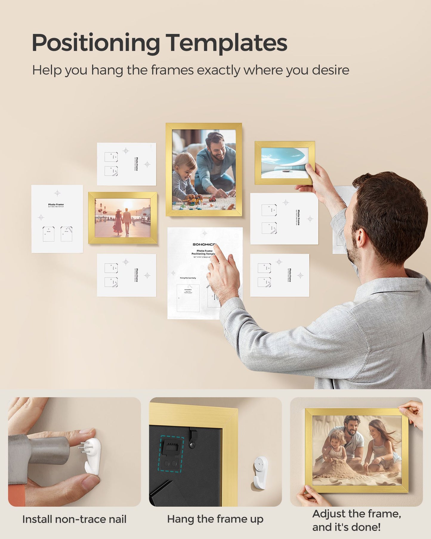 Collage Picture Frames, Set of 10