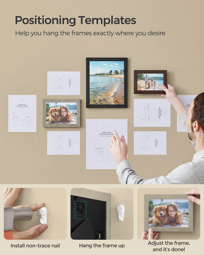 Collage Picture Frames Set of 10, Two 8x10, Four 5x7, Four 4x6