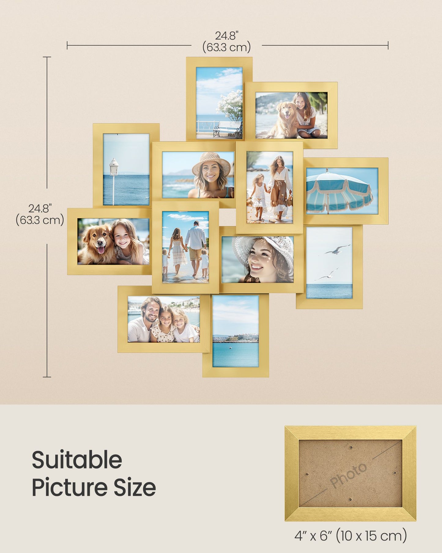 4x6 Collage Picture Frames, 12-Pack