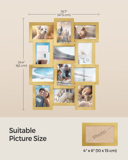 Collage Picture Frames, 4x6 for Wall Decor Set of 12 - image 5