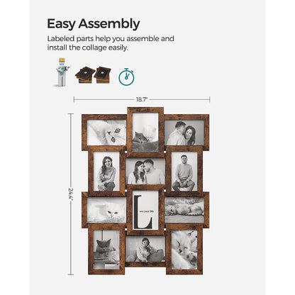 Collage Picture Frames, 4x6 for Wall Decor Set of 12