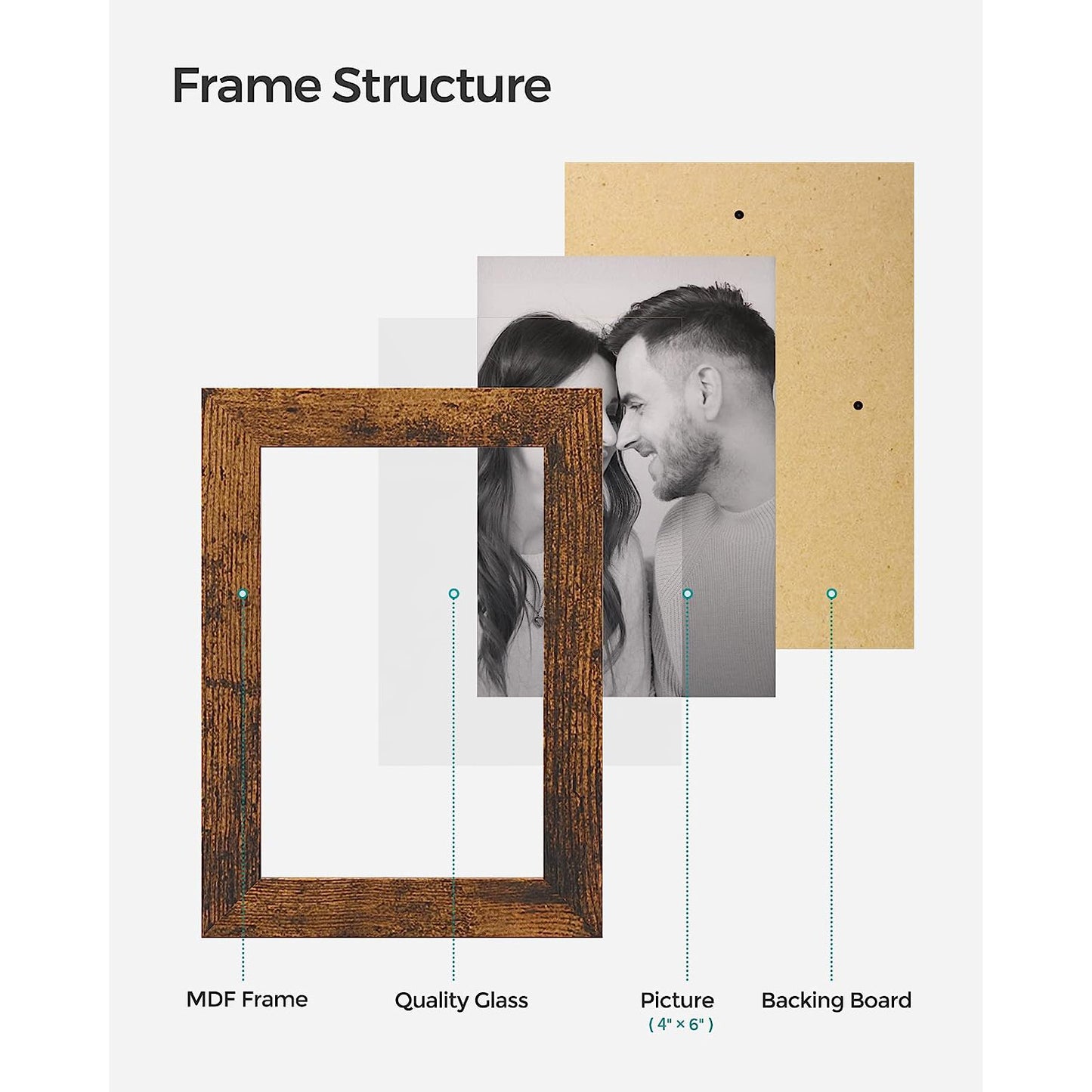 Collage Picture Frames, 4x6 for Wall Decor Set of 12