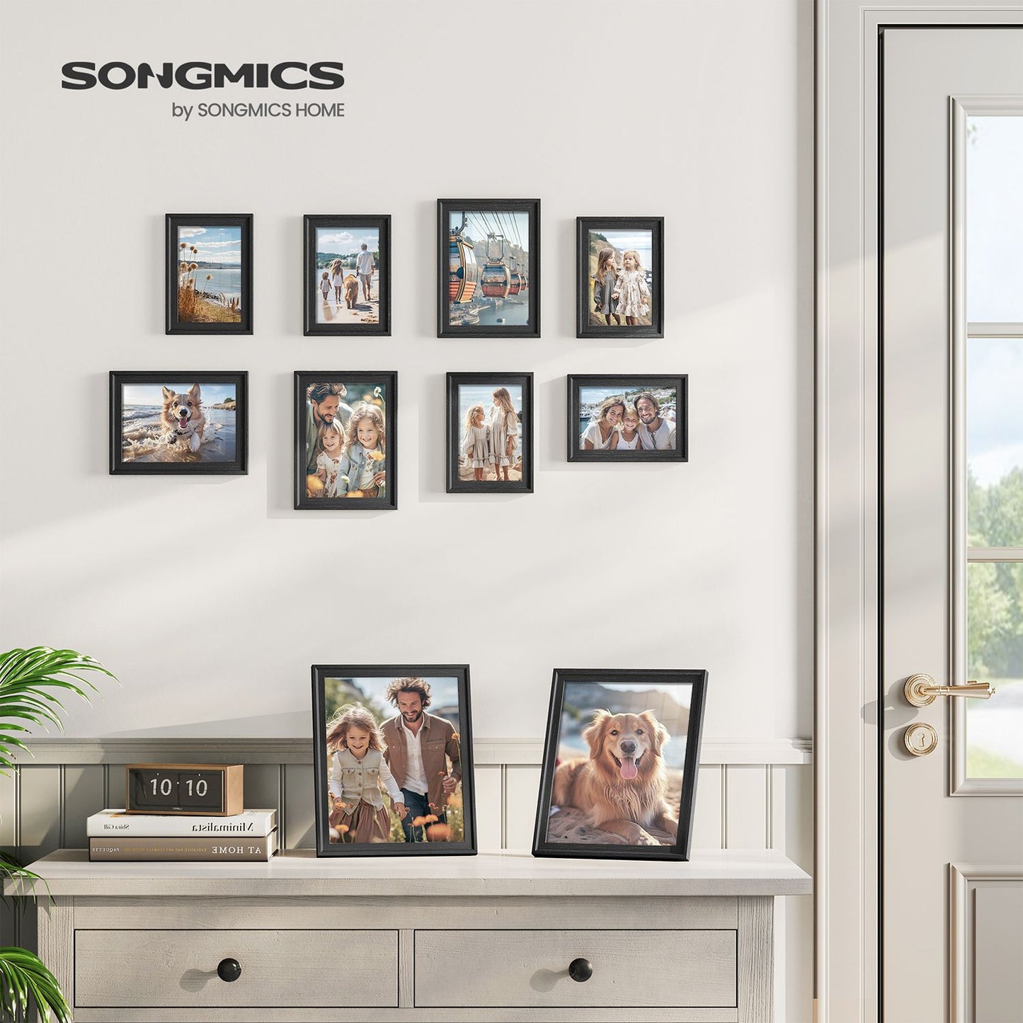 Set of 10 Collage Photo Frames, Two 8x10, Four 5x7, Four 4x6 Frames