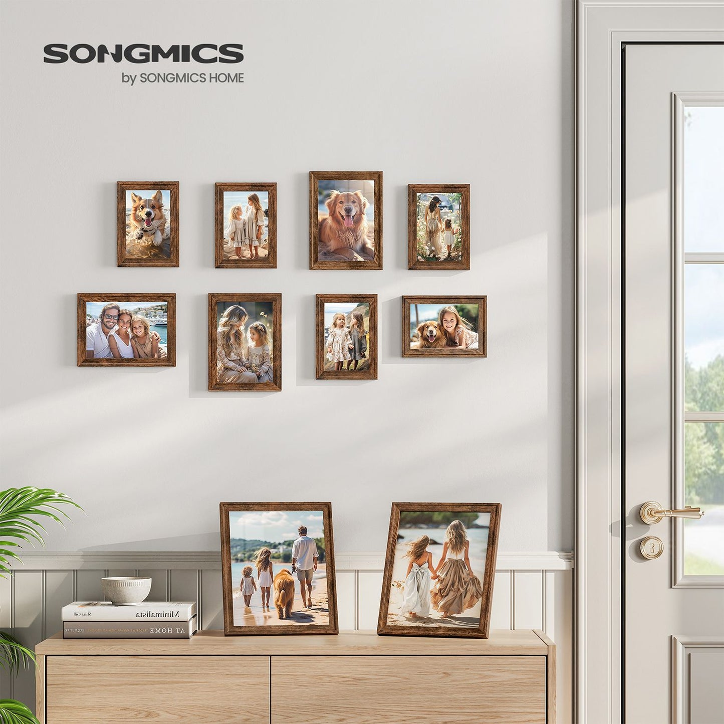 Set of 10 Collage Photo Frames, Two 8x10, Four 5x7, Four 4x6 Frames