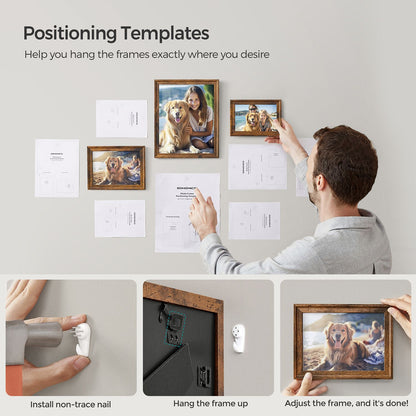 Set of 10 Collage Photo Frames, Two 8x10, Four 5x7, Four 4x6 Frames