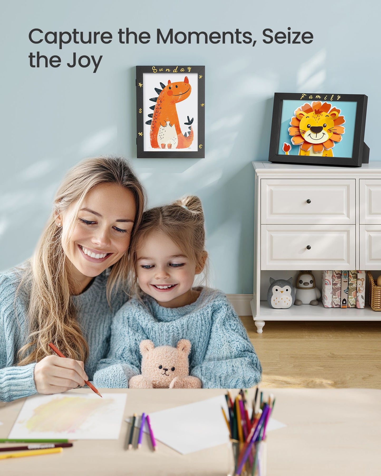 Kids Artwork Frame Changeable, A4, 8.5x11 Art Picture Frame Display for Room Decor