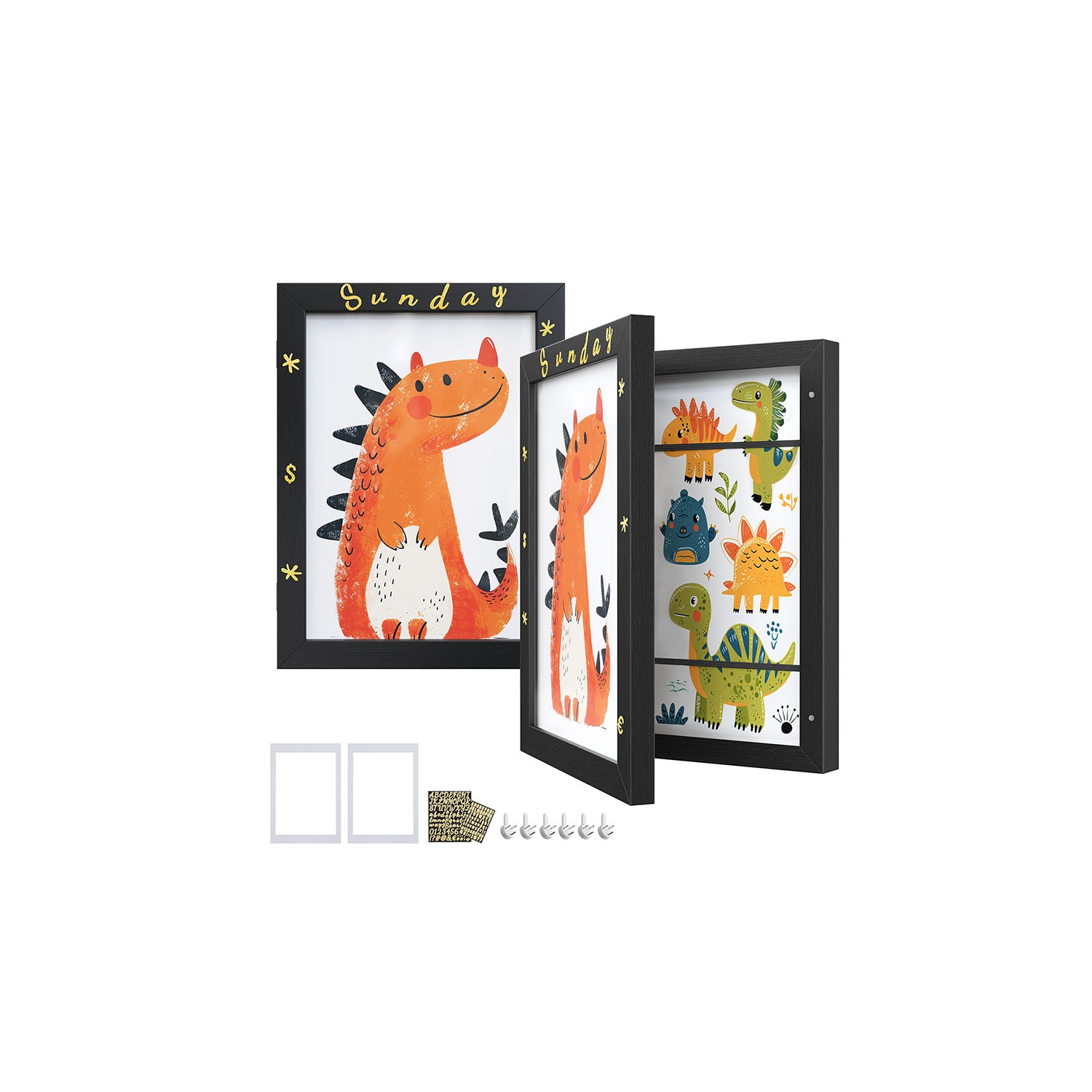 Kids Artwork Frames Changeable, Set of 2, A4, 8.5x11 Art Picture Frame Display for Room Decor