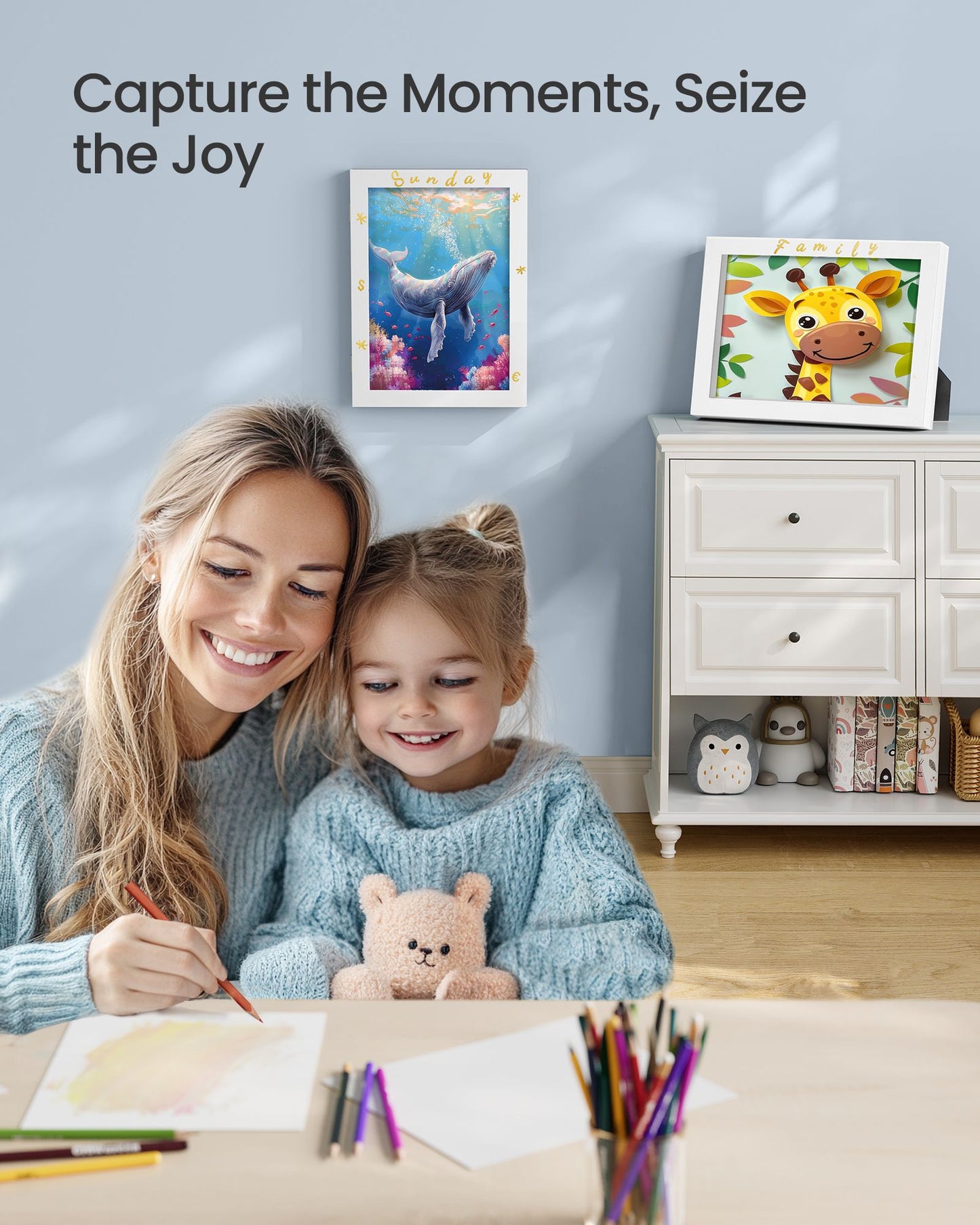 Kids Artwork Frame Changeable, A4, 8.5x11 Art Picture Frame Display for Room Decor