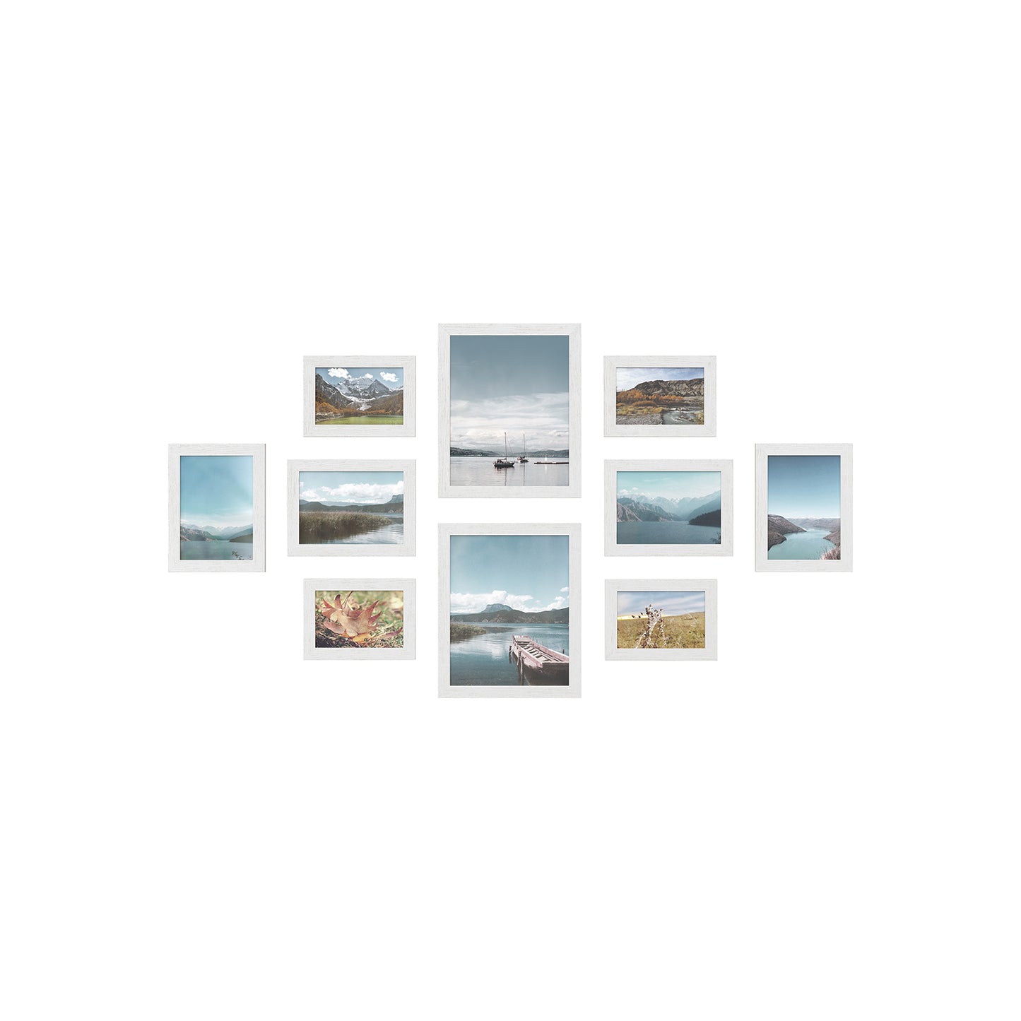 Collage Picture Frames Set of 10, Two 8x10, Four 5x7, Four 4x6