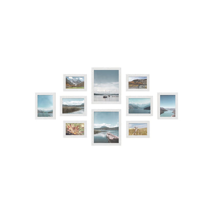 Collage Picture Frames Set of 10, Two 8x10, Four 5x7, Four 4x6