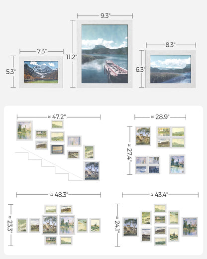 Collage Picture Frames Set of 10, Two 8x10, Four 5x7, Four 4x6
