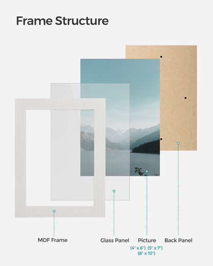 Collage Picture Frames Set of 10, Two 8x10, Four 5x7, Four 4x6