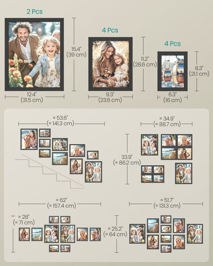 Collage Picture Frames Set of 10