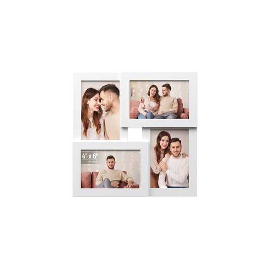 Family Photo Collage Frame Set of 4 for Wall Decor