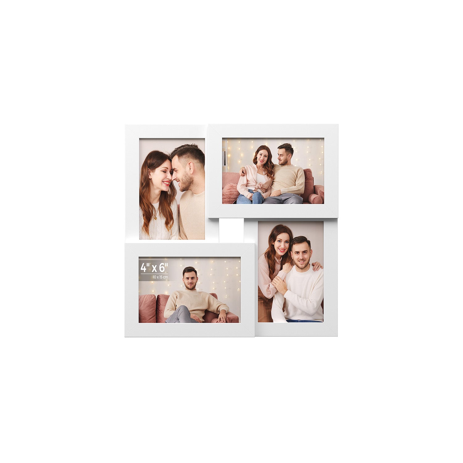 Family Photo Collage Frame Set of 4 for Wall Decor