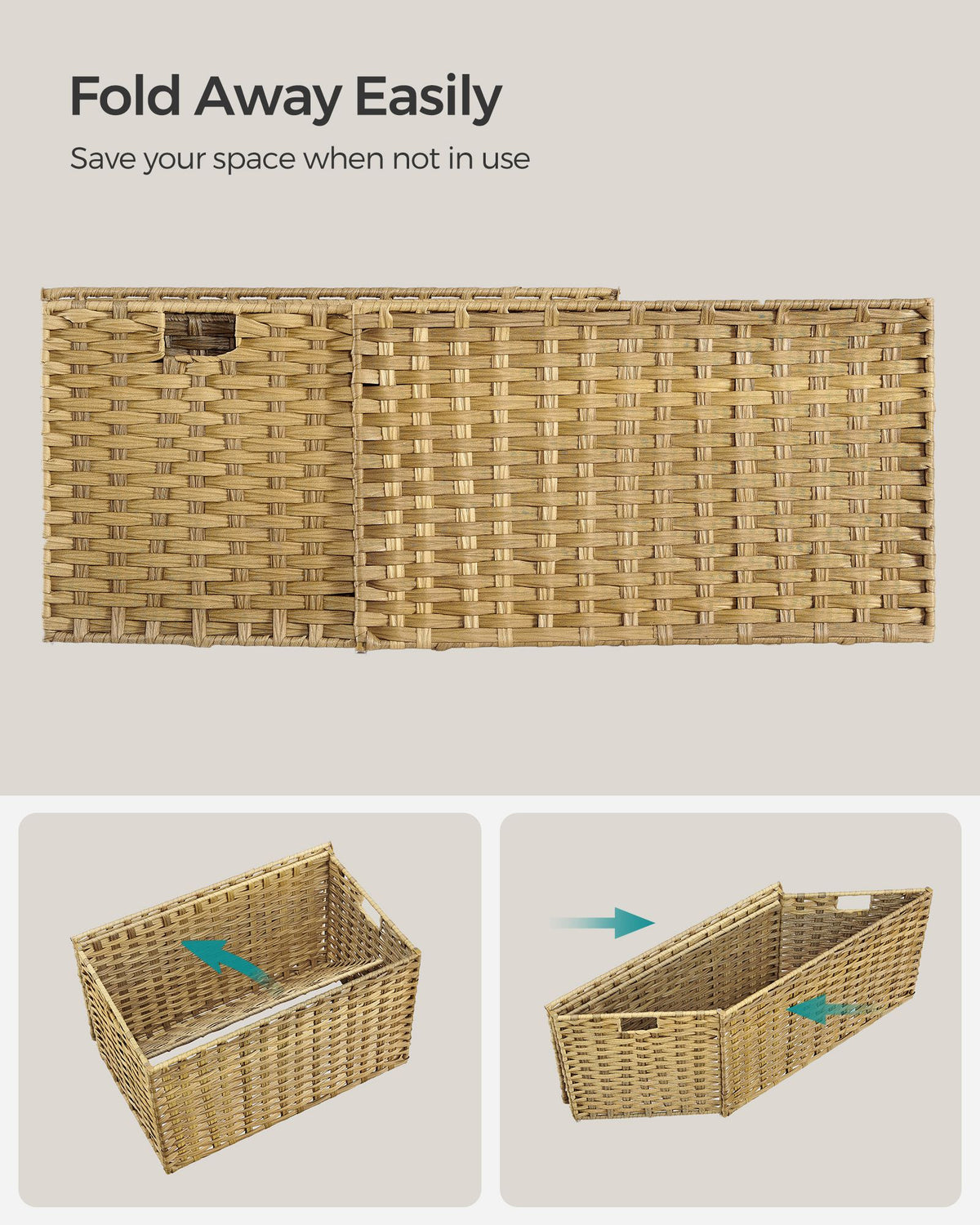 Storage Basket with Lid, 27.7 Gallon (105L)