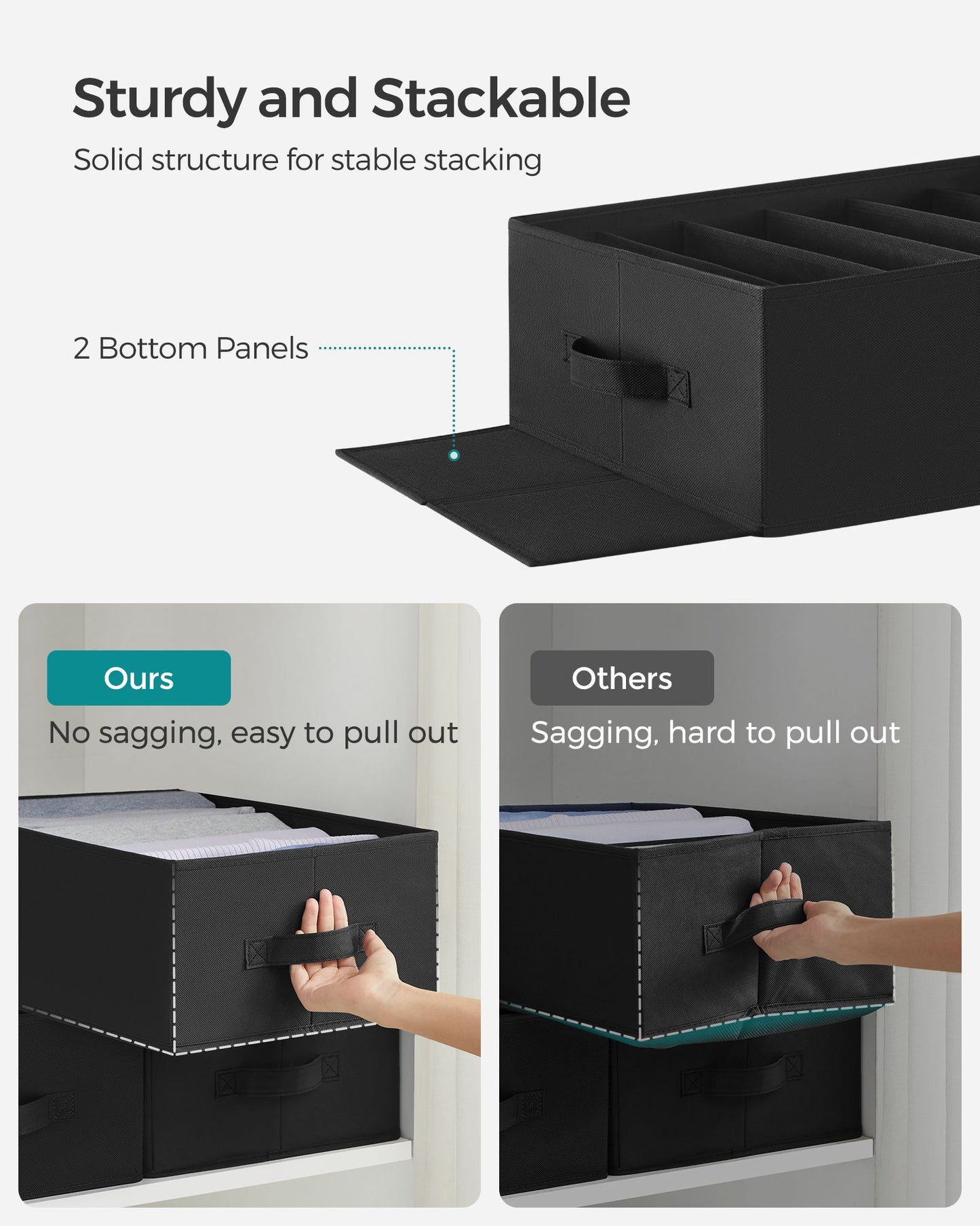 Set of 4 Large Size Wardrobe Clothes Organizers