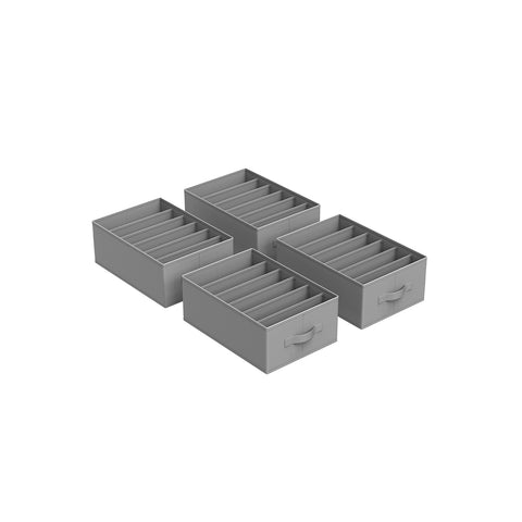 Set of 4 Wardrobe Clothes Organizer with 6 Grids