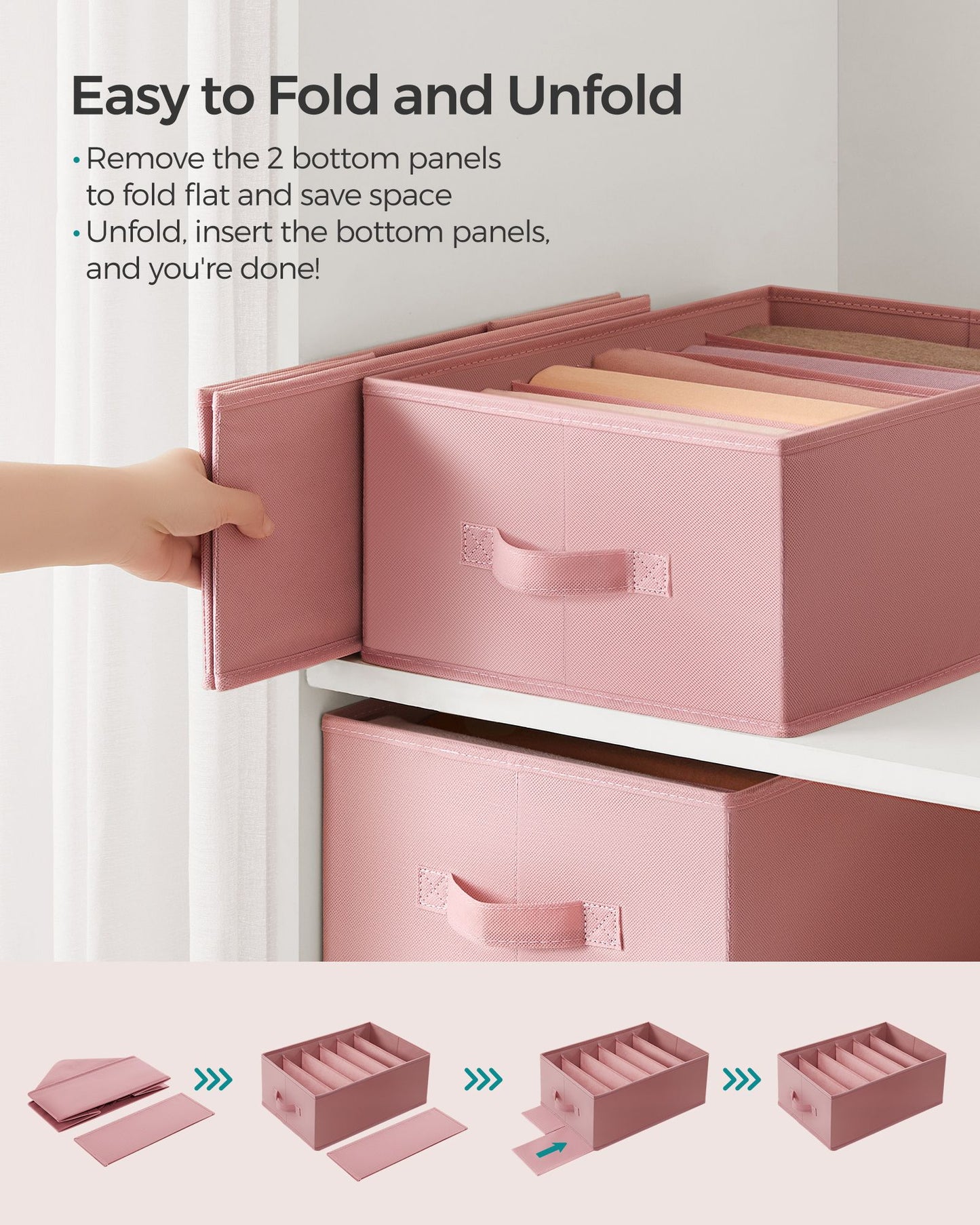 Set of 4 Large Size Wardrobe Clothes Organizers