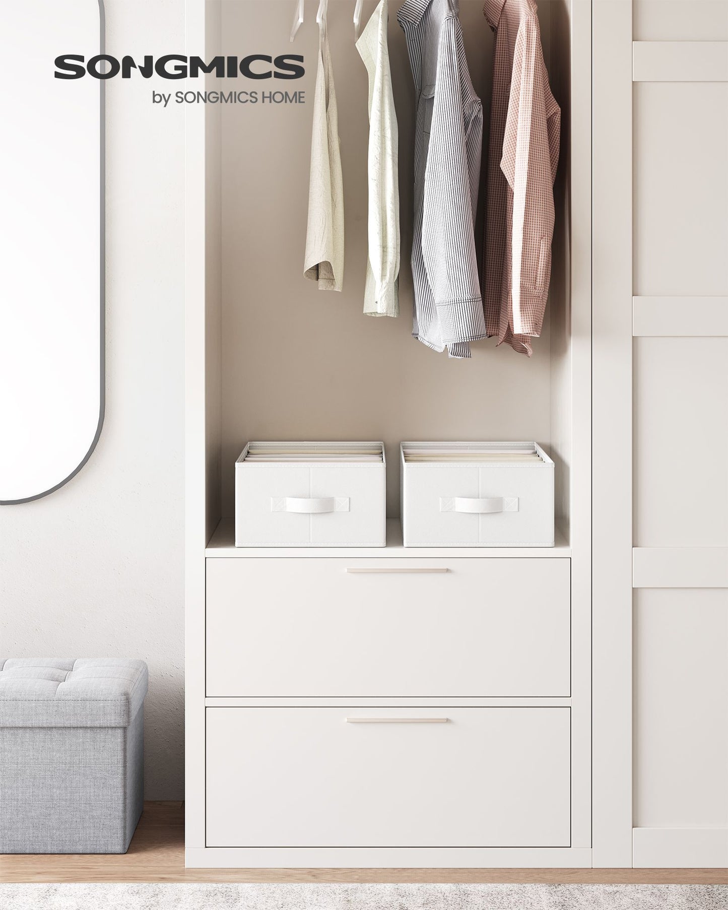 Set of 2 Large Size Wardrobe Clothes Organizers