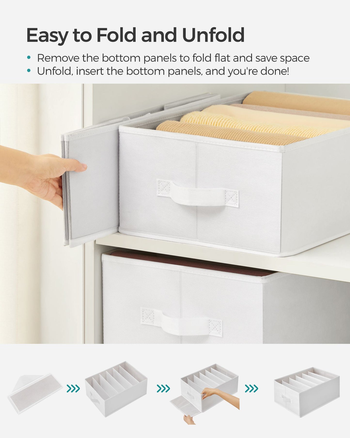 Set of 2 Large Size Wardrobe Clothes Organizers