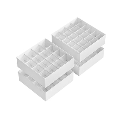 Set of 4 Closet Organizers for Underwear, 80 Cells - HWLEXTRA 