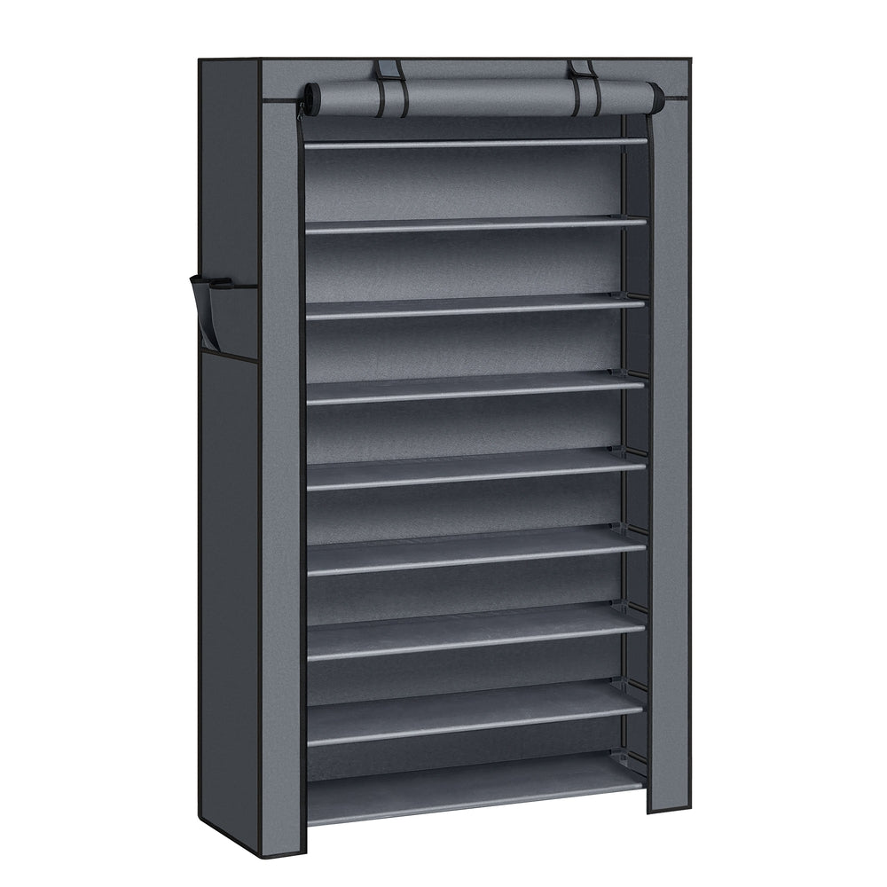 Gray Enclosed Shoe Rack