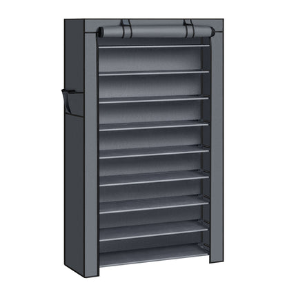 Gray Enclosed Shoe Rack