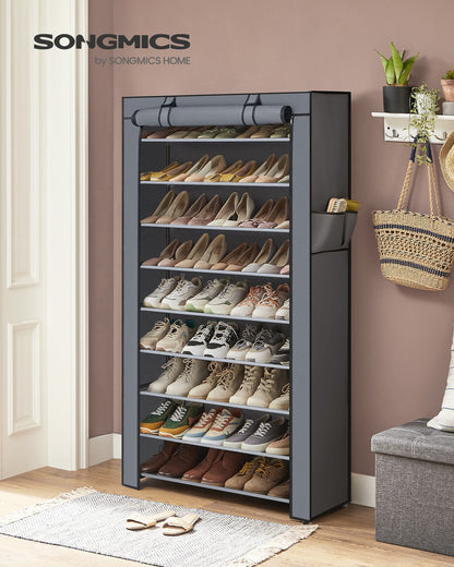 Gray Enclosed Shoe Rack