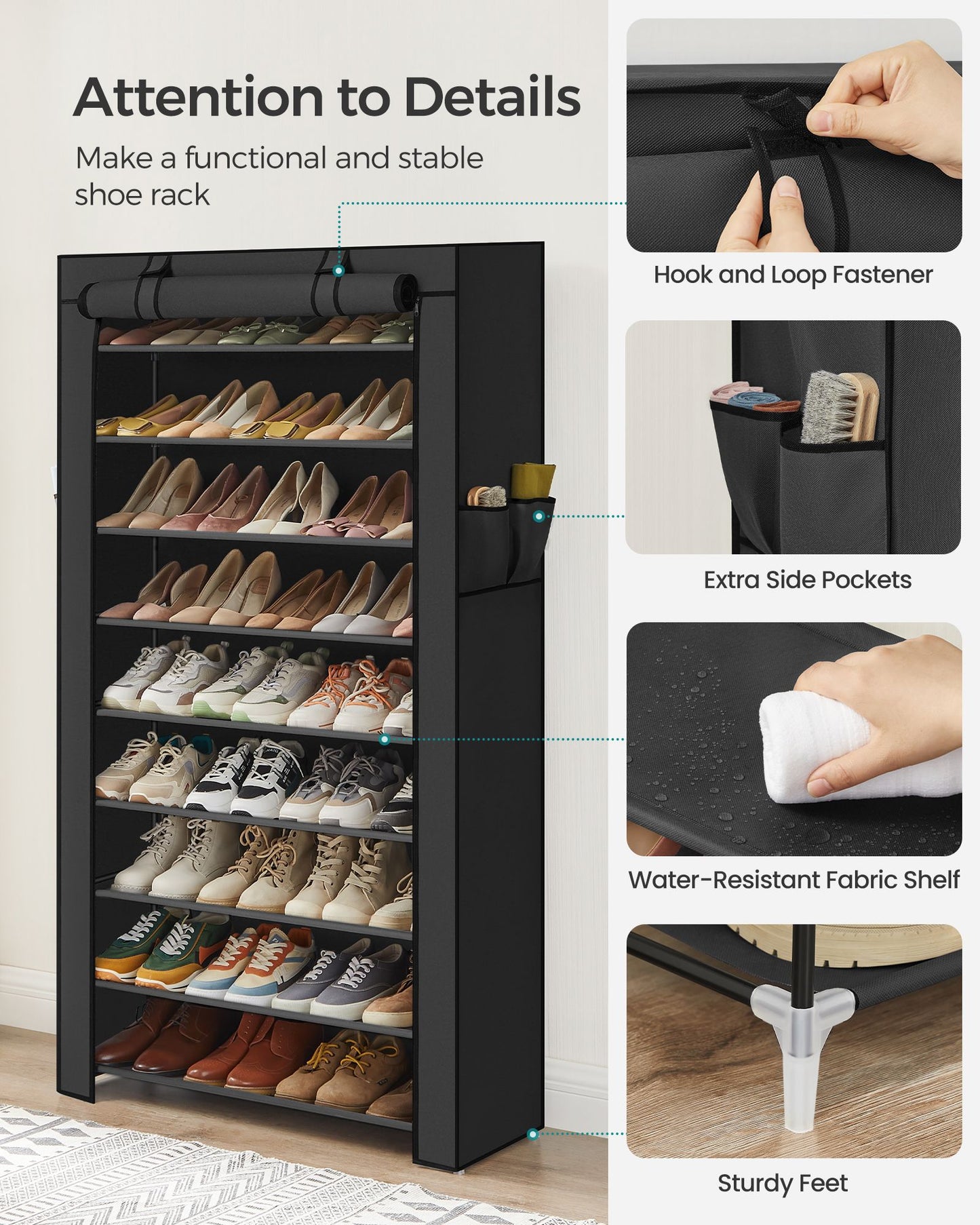 10 Tier Shoe Rack - image 5